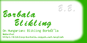 borbala blikling business card